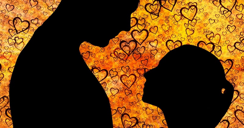 background, tenderness, architecture, silhouette, mood, luck, woman, romantic, gold, men, real people, facing, man, tender, romance, pattern, sky, heart