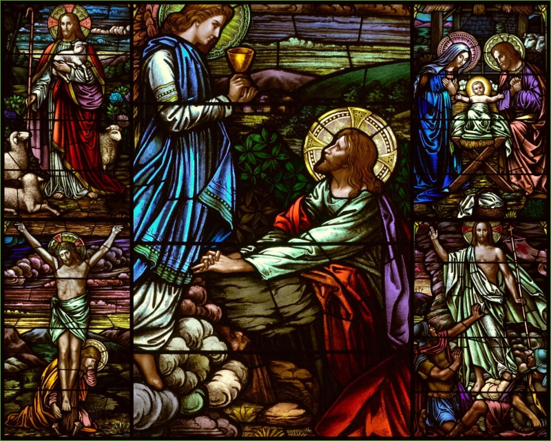 stained, art, jesus, christian, religion, catholic, glass, 720P