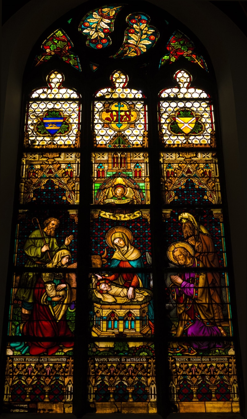 building, ornate, glass - material, female likeness, window, mural, architecture, belief, church, male likeness, creativity, catholic, art and craft, 4K