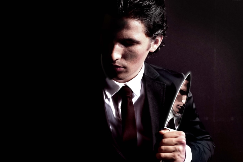 well-dressed, studio shot, front view, young men, young adult, portrait, copy space, males, businessman, American Psycho, formalwear, 5K, business person