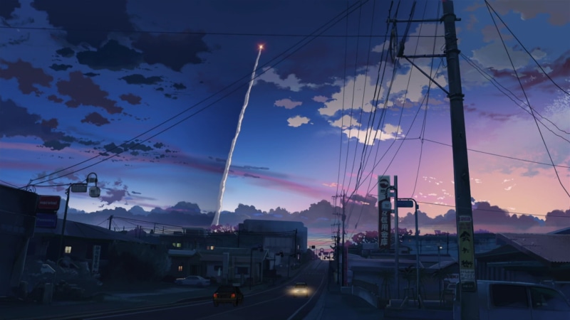 art, vehicles, power, second, roads, 5 Centimeters Per Second, lines, night, power lines, per, makoto, centimeters, technology, Makoto Shinkai, 1080P