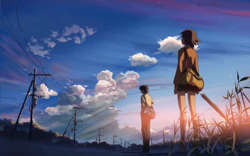 beauty in nature, land, rear view, hairstyle, women, clouds, adult, lifestyles, nature, 1080P, sky, leisure activity, cloud - sky, girls, anime girls