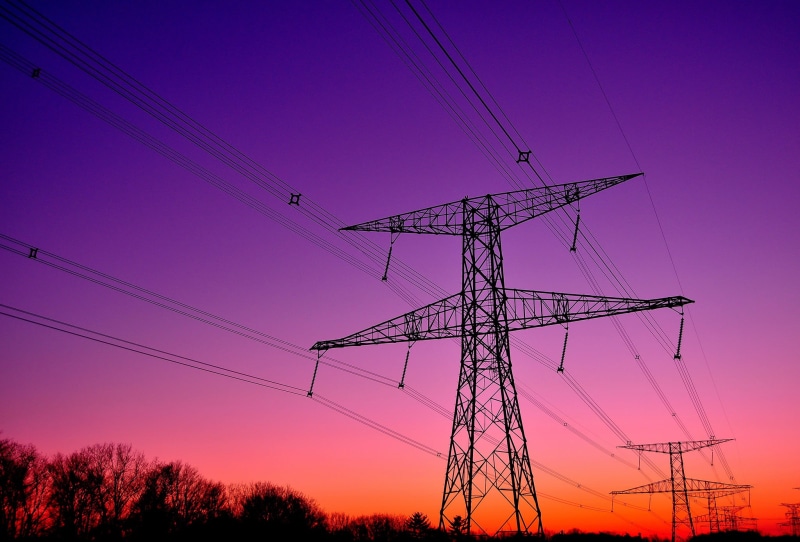 technology, environment, alloy, sunset, fuel and power generation, cable, transmission, trees, nature, wire, saturated color, architecture, pink color