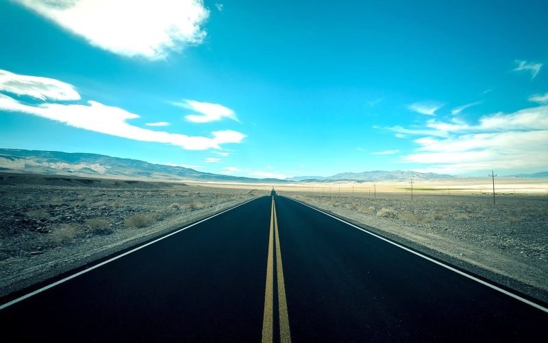 travel, dividing Line, transportation, 1080P, cyan, diminishing perspective, day, highway, symbol, driving, daytime, rural Scene, sky, outdoors, cloud - Sky