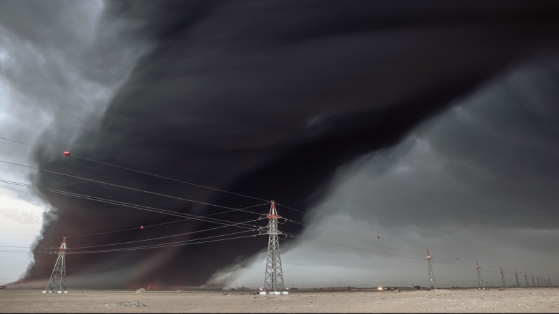 tornado, utility pole, fire, 2K, desert, wire