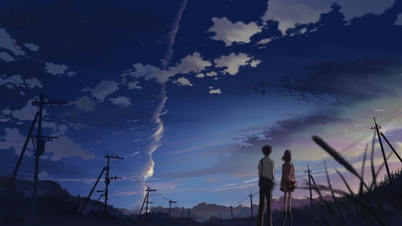 5 Centimeters Per Second, anime, power lines, artwork, Makoto Shinkai, utility pole, 1080P, sky