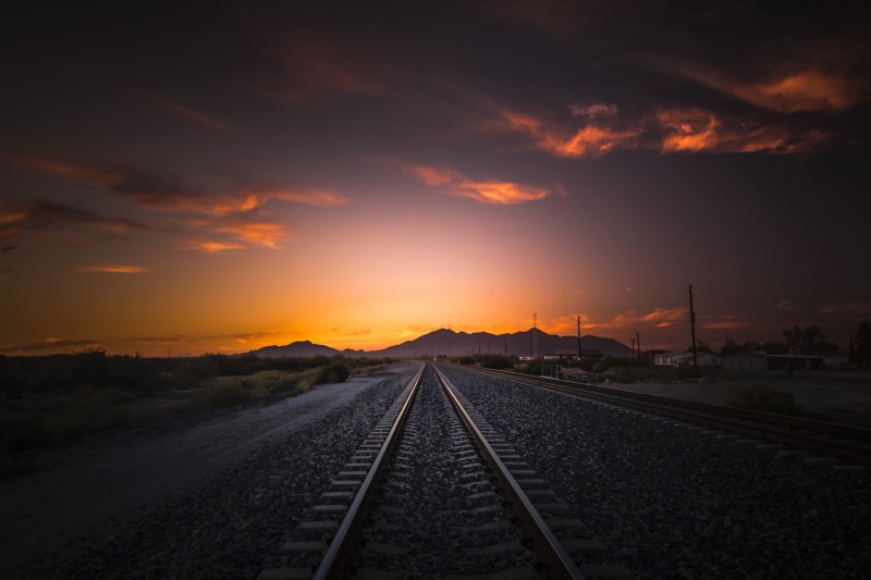 nature, photography, house, transportation, tranquility, railroad track, beauty in nature, vanishing point, outdoors, 1080P, railway, scenics - nature