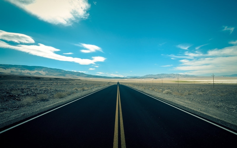 1080P, hills, highway, long road, desert, road, landscape, power lines