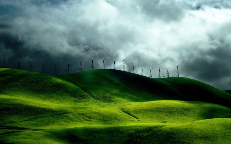 renewable energy, nature, power in nature, tranquility, tranquil scene, wind turbine, outdoors, turbine, green, technology, windmill, environment, electricity