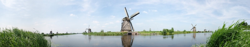 day, renewable energy, windmill, grass, panorama, water, fuel and power generation, traditional windmill, architecture, Kinderdijk, alternative energy
