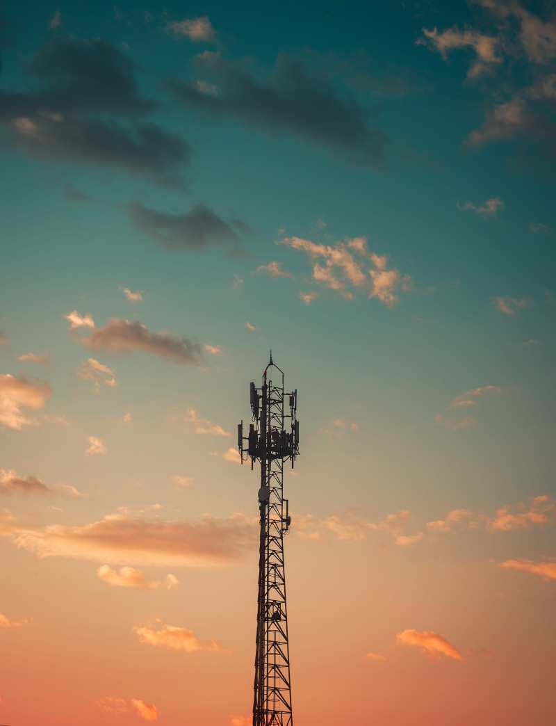 golden hour, built structure, cell tower, 4K, global communications, low angle view, sky, tower, architecture, wireless technology, connection, cloud - sky
