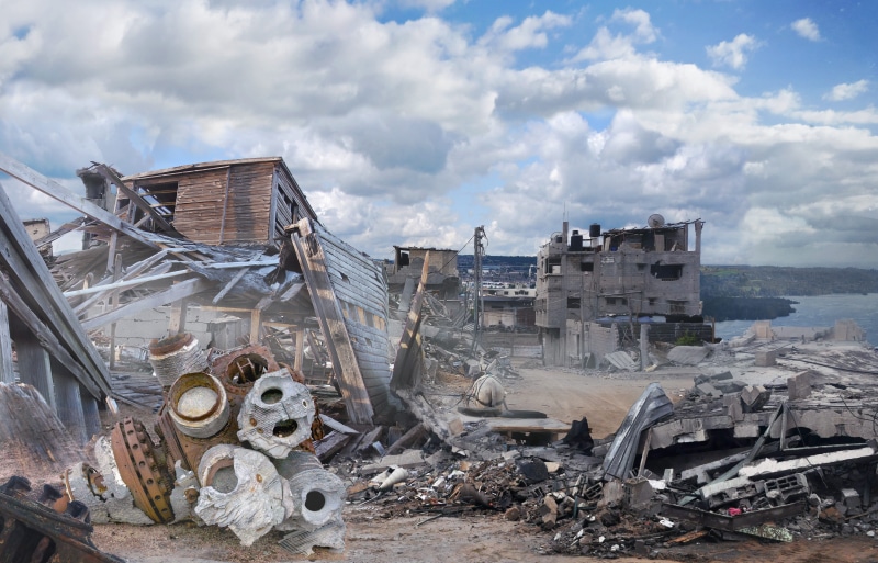 buildings, photography, cloud - sky, fantasy landscape, earthquake, damaged, architectural photography, outdoors, disaster, no People, industry, landscape