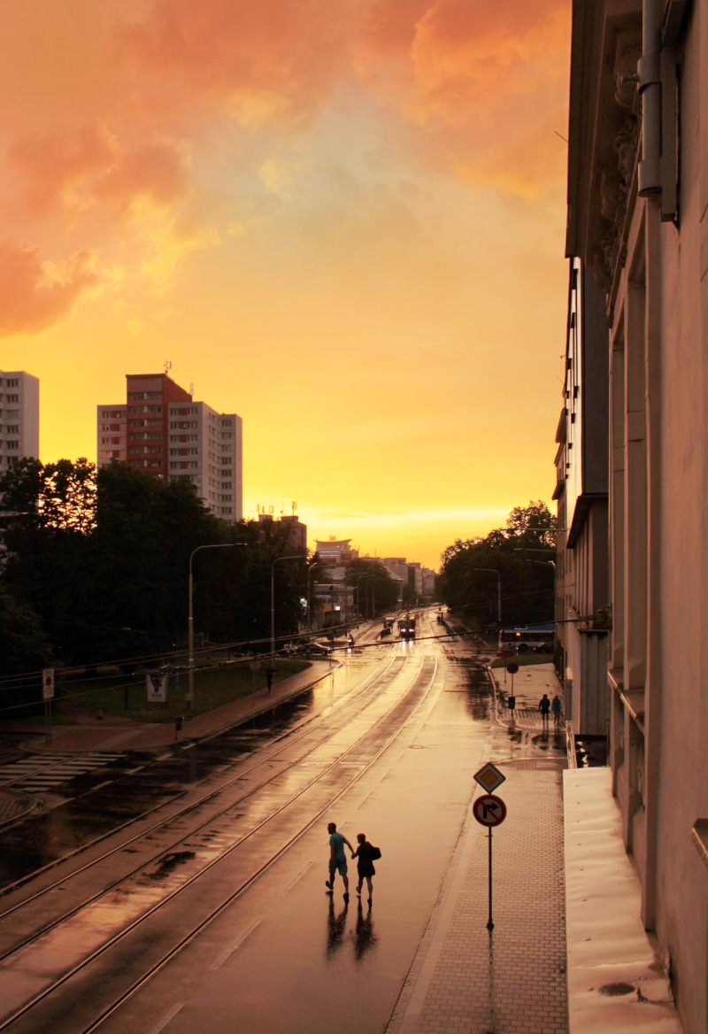 men, clouds, heaven, city life, track, nature, transportation, drops, wet, path, architecture, real people, dawn, the way forward, street, its raining