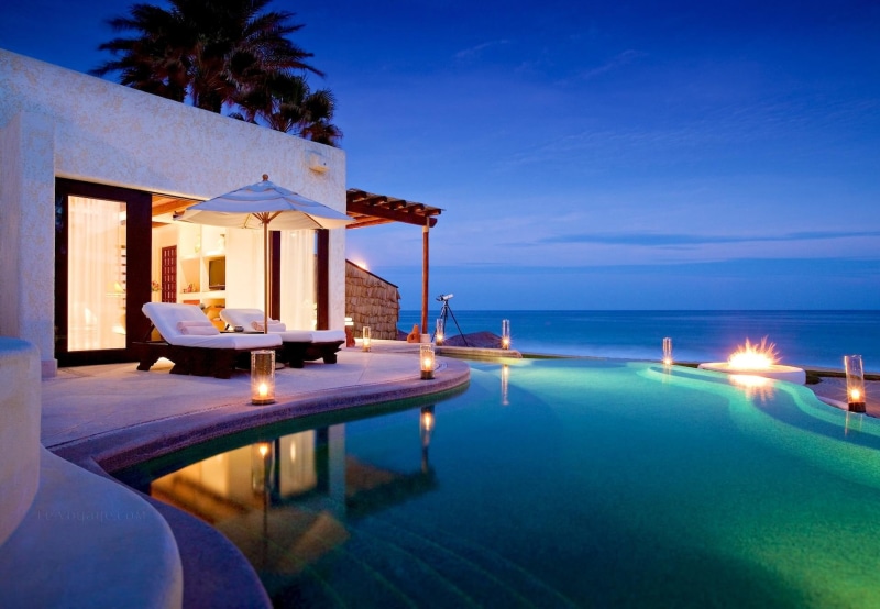 beach, island, polynesia, holiday, night, sunset, 1080P, paradise, luxury, pool, beautifully, tropical, beautiful, view, villa, lit