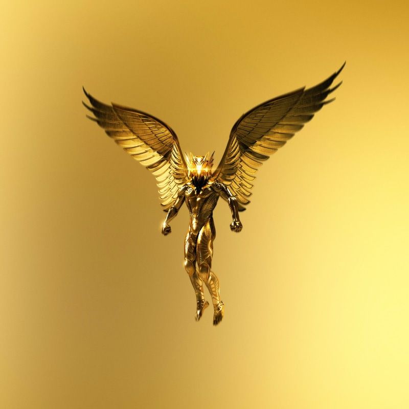 animals in the wild, animal body part, studio shot, orange background, figurine, butterfly - insect, insect, Gods of Egypt, full length, animal wildlife