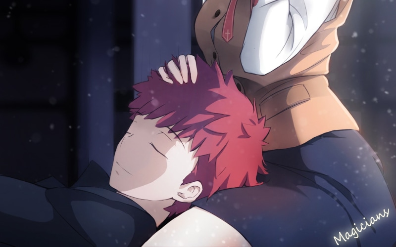 adult, lifestyles, Fate/Stay Night, Shirou Emiya, 1080P, human body part, hand, illuminated, midsection, body part, one person, human hand, Fate Series