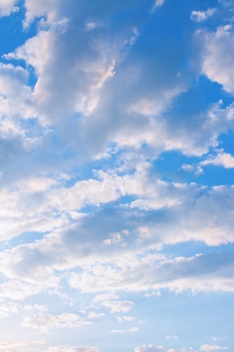 blue, blue-sky, puffy, 2K, fluffy, text, scenics - nature, meteorology, full frame, heaven, fleecy, beautiful, photo, sunny, moisture, view, peace, atmosphere