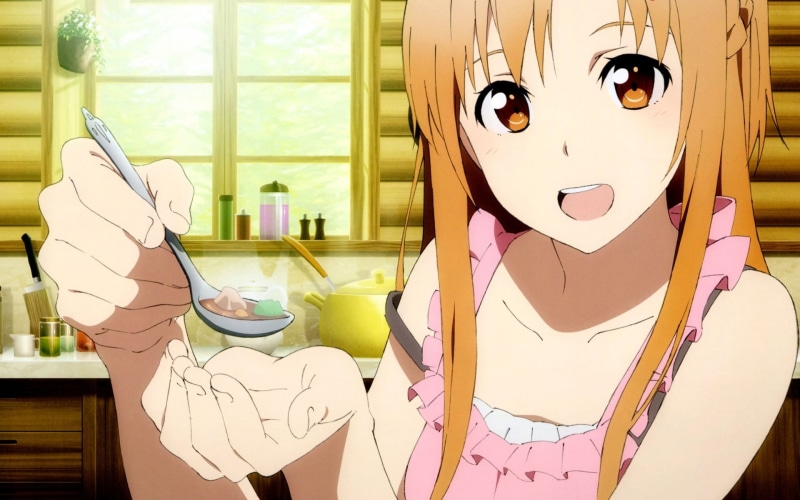 food, human representation, Yuuki Asuna, 1080P, Sword Art Online, mannequin, no people, wall - building feature, female, character, day, representation