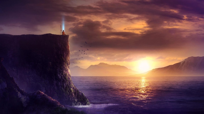 meditation, shaolin, super, mountain, pretty, 2K, evening, nice, skyphoenixx1, picture, fantastic, sunset, clouds