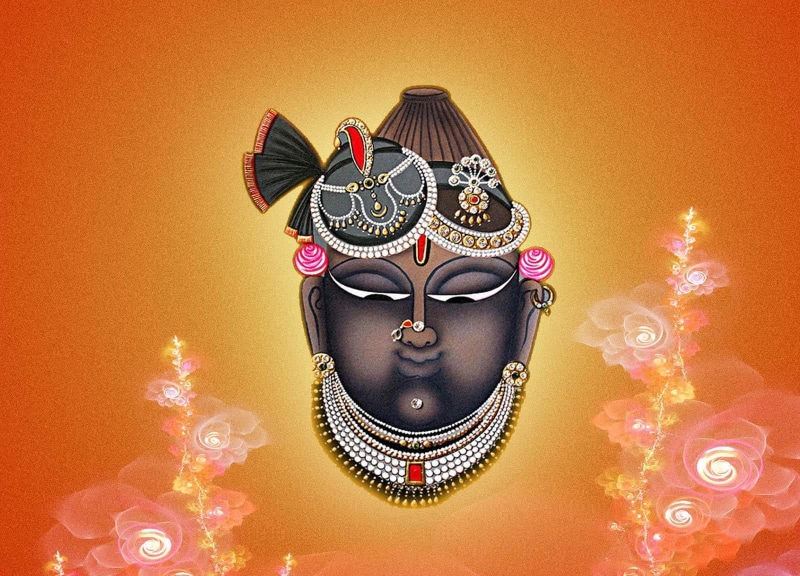 background, human representation, Lord Shrinathji, luxury, bust, mask, ornate, lord, celebration, fractal, close-up, mask - disguise, creativity, decoration