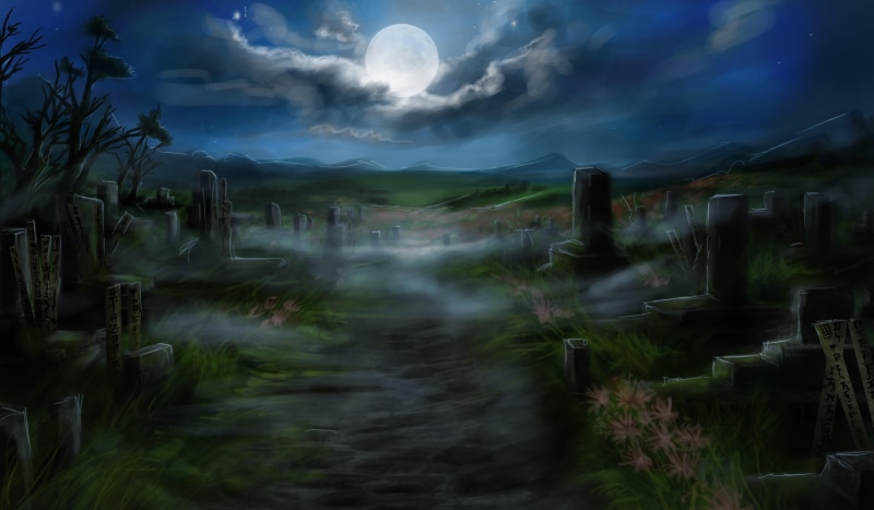 tombstones, beauty In Nature, tranquility, dusk, green Color, river, scenics - nature, scenics, environment, plant, forest, mountain, growth, cemetery