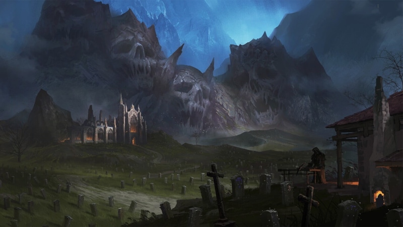 1080P, Graveyard, Grim Reaper, Landscape, Dark, Skull
