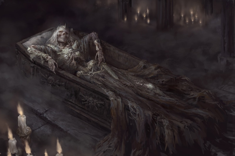 1080P, fantasy art, skeleton, artwork, dark fantasy