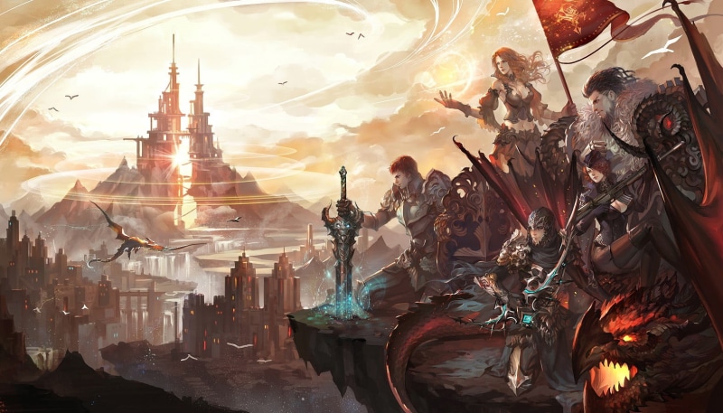 game, place of worship, archer, knight, application, building, sorceress, architecture, fantasy city, travel destinations, belief, no people