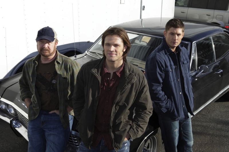 clothing, uniform, males, mode of Transport, manual Worker, sam winchester, Bobby Singer, occupation, transportation, supernatural, men, black, car, smiling