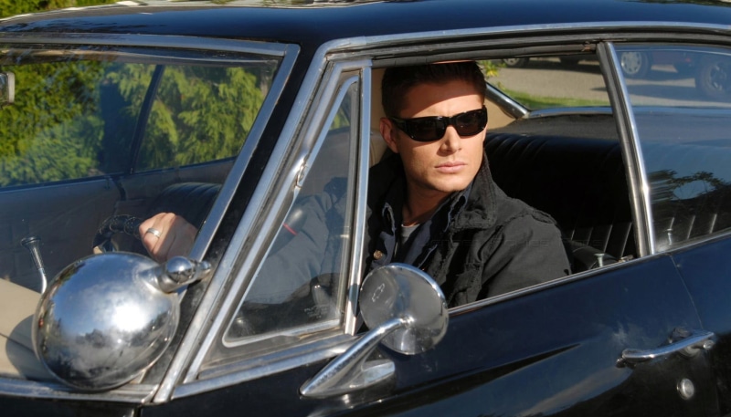 supernatural, one Man Only, day, smile, Impala, men, male Beauty, retro Styled, car, people, real people, mode of transportation, mid adult, black, vintage Car