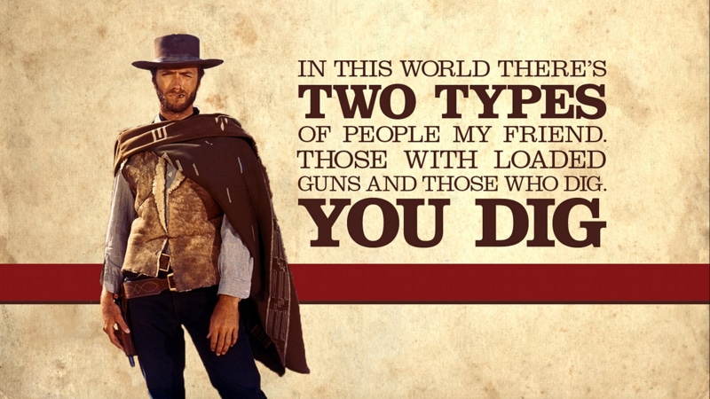 the Bad and the Ugly, 4K, western, Clint Eastwood, typography, The Good, movies