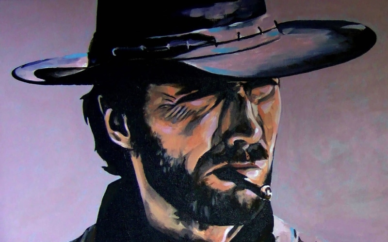 lifestyles, headwear, make-up, clint, statue, human body part, american, representation, hollywood, indoors, sculpture, eastwood, portrait, human face