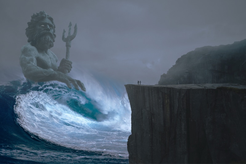 beauty in nature, mysterious, poseidon, long exposure, dark, sky, 8K, power in nature, waterfront, wave, no people, scenics - nature, dream, outdoors