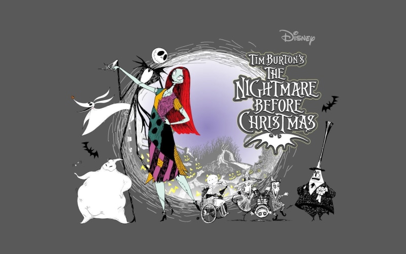 representation, indoors, nature, cut out, no people, abstract, communication, design, metal, black background, studio shot, the nightmare before christmas