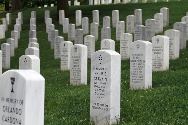 graveyard, emotion, day, veteran, headstone, tombstone, grass, text, white color, armed Forces, nature, outdoors, arlington, green color, honor, grave