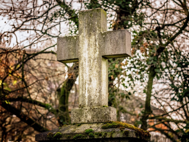 commemorate, gloomy, day, religious equipment, resting place, rest, tombstone, sadness, gray, belief, spirituality, 5K, tree, solid, grave, plant, sad