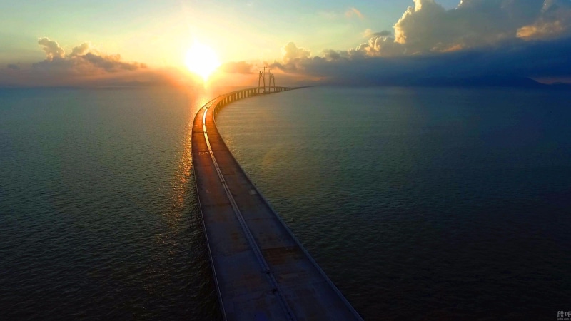 sunlight, south china sea, hong kong, macao, sky, 4K, sea, sun, hkzmb, china, hong kong-zhuhai-macao bridge, hzmb, asia, bridge