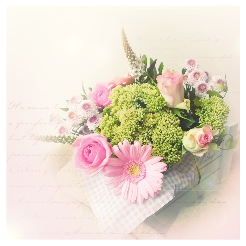 fragility, romantic, rose, pink Color, auto post production filter, beauty in nature, flowering plant, ranunculus, high angle view, bouquet, vulnerability