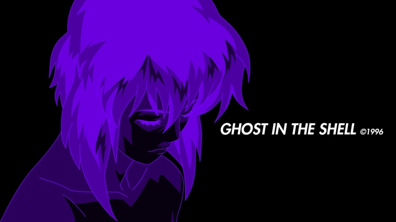 light - natural phenomenon, ghost, text, black background, 1080P, studio shot, communication, indoors, blue, close-up, copy space, Kusanagi Motoko
