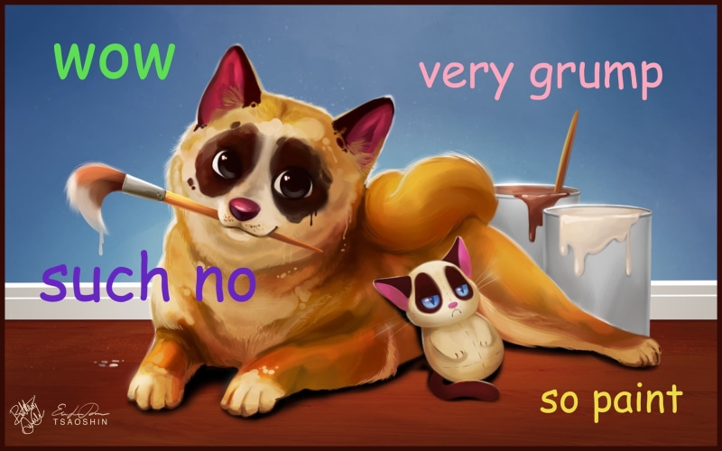 canine, 1080P, animal themes, memes, mammal, white, doge, script, animal representation, pets, non-western script, chihuahua - dog, indoors, one animal