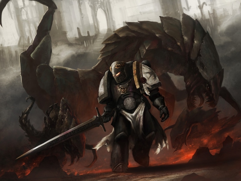 warhammer 40k, black templars, sword, 2K