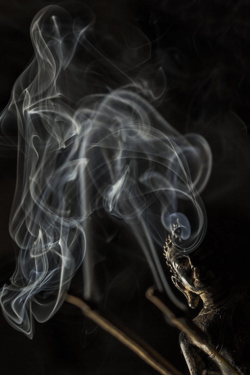 buddhist, heat - temperature, fragrance, religion, religious, relax, close-up, black, face, stone, complexity, 4K, aroma, aromatherapy, serenity, nature