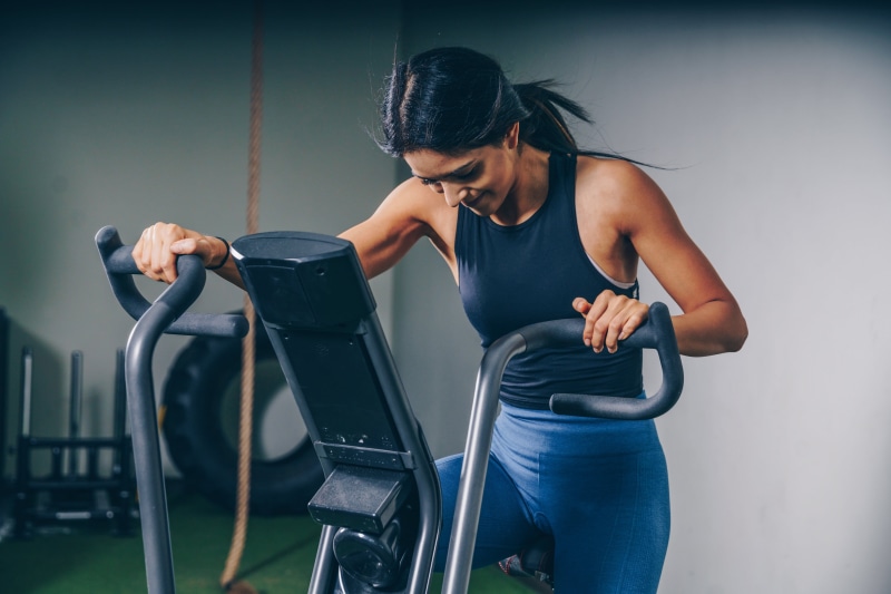 Gym, exercising, bike, lifestyles, muscular build, sport, human muscle, stationary, exercise machine, hairstyle, healthy lifestyle, Women, Workout, beautiful woman
