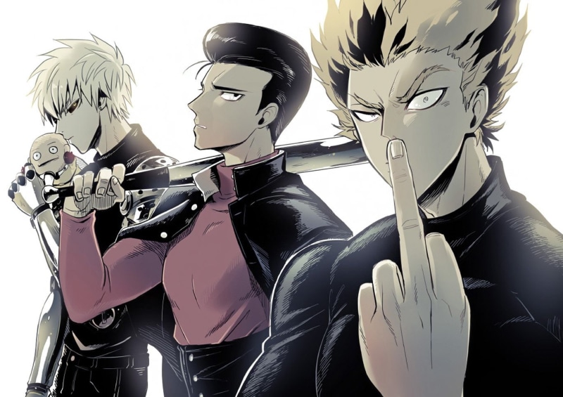 Metal Bat (One-Punch Man), Genos (One-Punch Man), Garou (One-Punch Man), Anime, One-Punch Man, 720P
