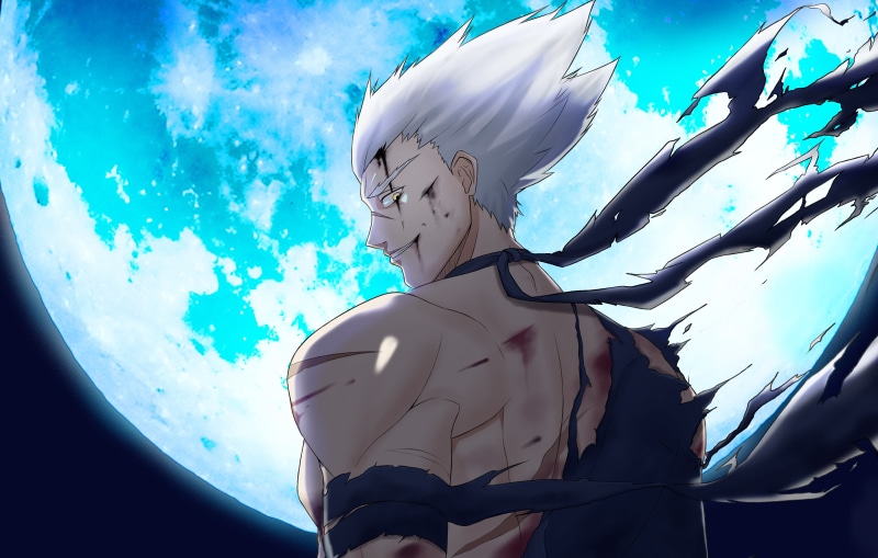 Garou (One-Punch Man), One-Punch Man - Season 2, Anime, One-Punch Man, 4K, Night, Moon