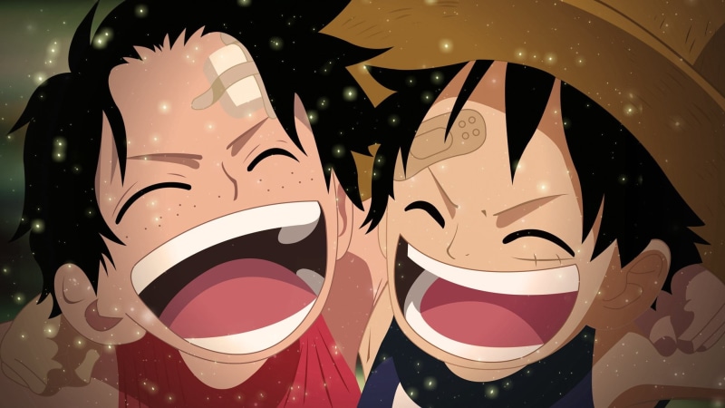character, piece, Portgas D. Ace, one, Monkey D. Luffy, 1080P, illustration, Anime, One Piece