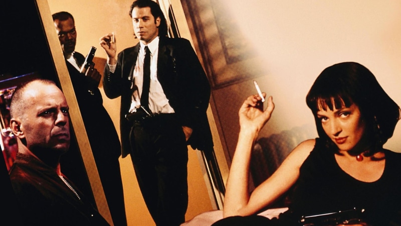 indoors, Samuel L. Jackson, travolta, Bruce Willis, occupation, social issues, john, business, small group of people, portrait, Pulp Fiction, people, suit