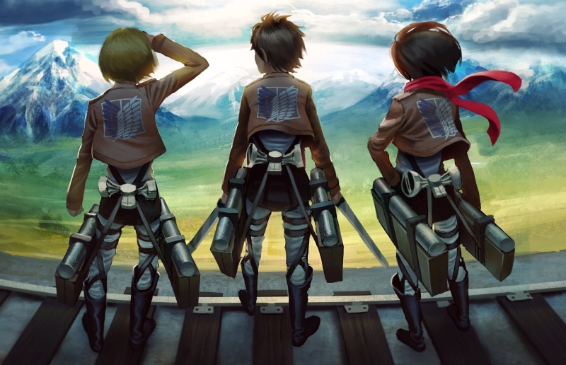 Eren Yeager, 1080P, Mikasa Ackerman, Anime, Shingeki No Kyojin, Attack On Titan, Armin Arlert