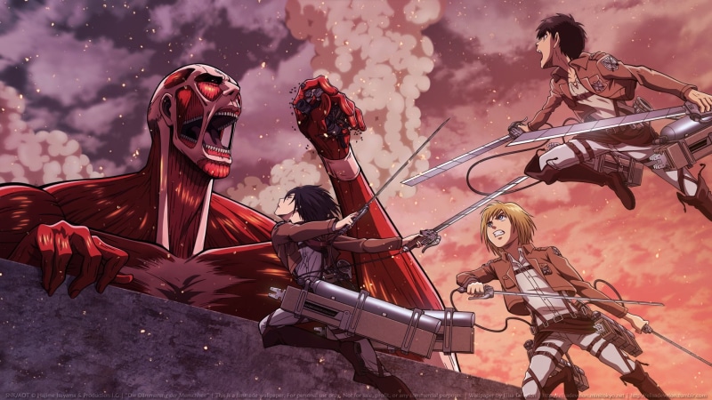 1080P, Eren Yeager, Shingeki No Kyojin, Armin Arlert, Mikasa Ackerman, Attack On Titan, Anime