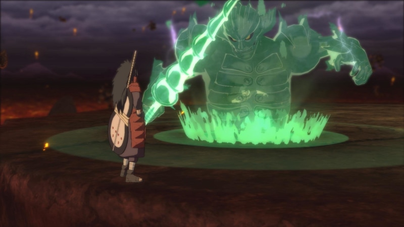 1080P, burning, creativity, glowing, night, Naruto Shippuden: Ultimate Ninja Storm Revolution, full length, Madara Uchiha, green color, long exposure